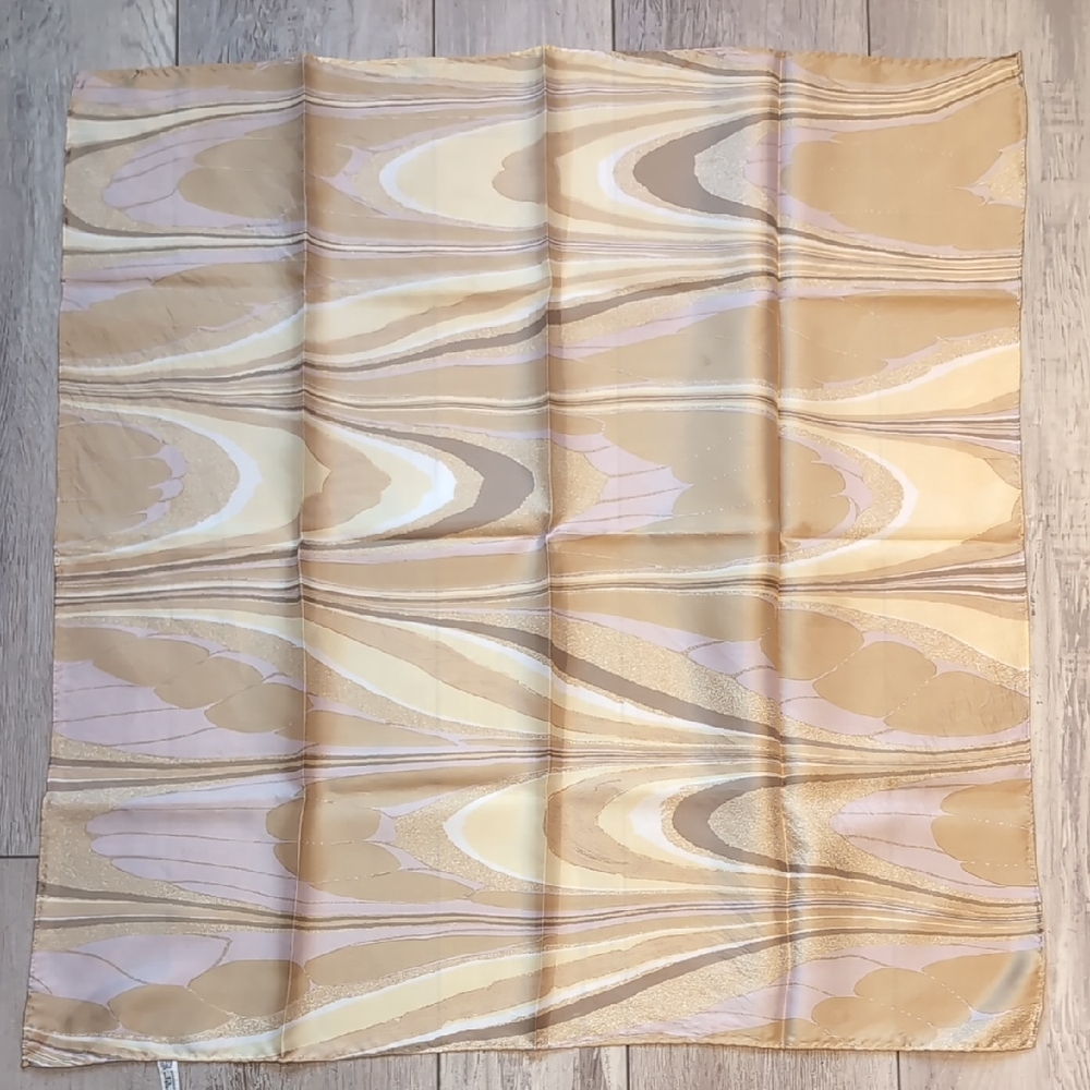 Vintage Baar & Beards Elegant Scarf in Beige and Lavender